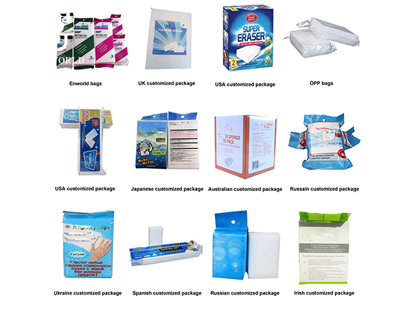 customer OEM melamine foam package