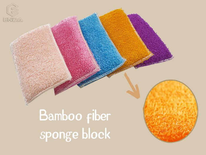 bamboo fiber sponge block