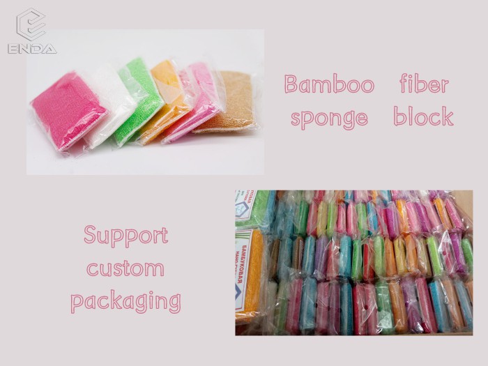 bamboo fiber sponge block