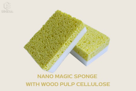 Composite Nano Magic Sponge with Wood Pulp Cellulose