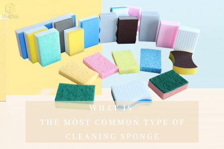 What is the most common type of cleaning sponge?