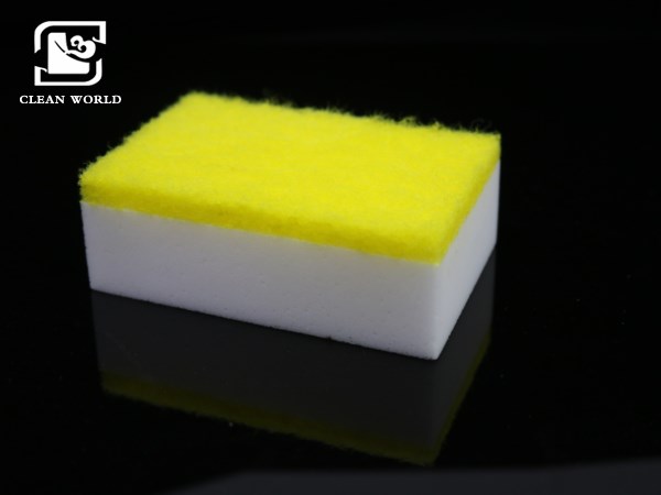 magic sponge with scouring pad