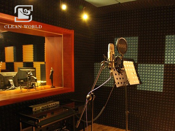 melamine foam acoustic panels on studio