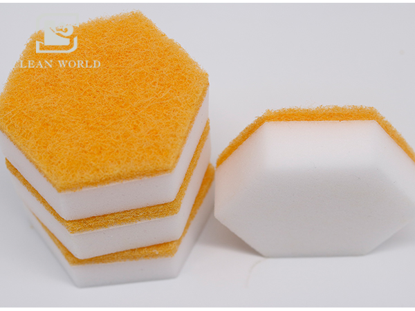 melamine foam customized hexagon shape 