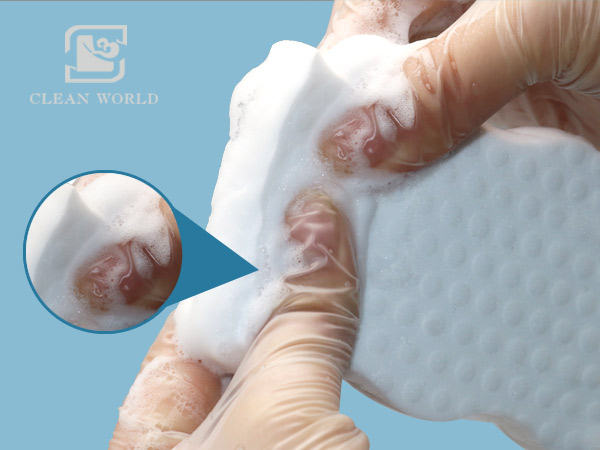 flexible melamine foam eraser with soap  ingredient