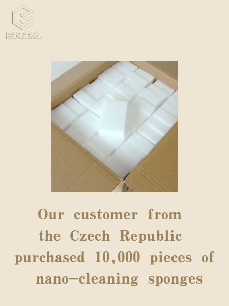 Our customer from the Czech Republic purchased 10,000 pieces of nano-cleaning sponges