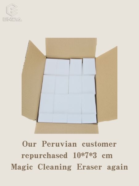 Our Peruvian customer repurchased 10*7*3cm Magic Cleaning Eraser again