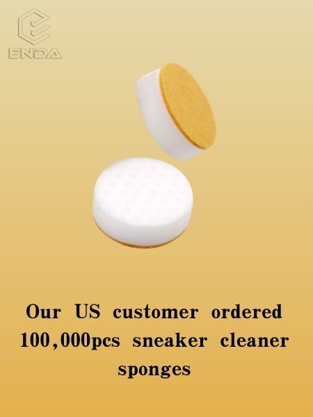 Our US customer ordered 100,000pcs sneaker cleaner sponges