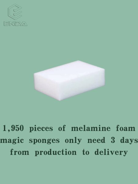 1,950 pieces of melamine foam magic sponges only need 3 days from production to delivery