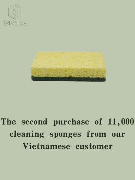 The second purchase of 11,000 cleaning sponges from our Vietnamese customer