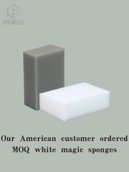 Our American customer ordered MOQ white magic sponges