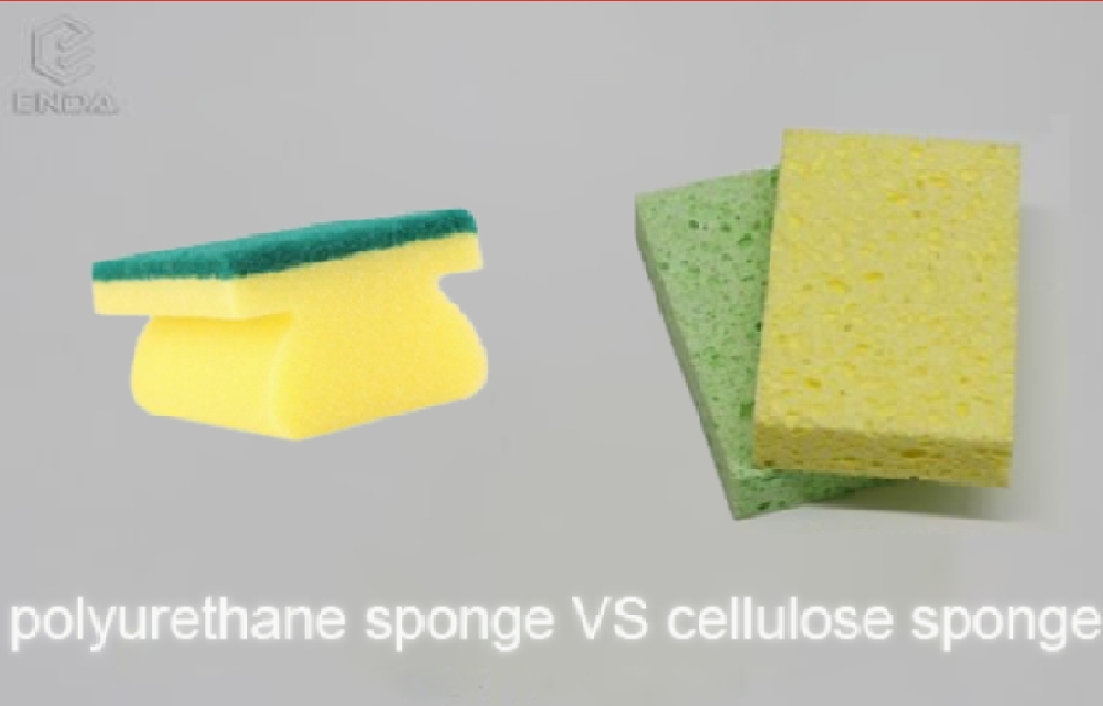 Cellulose sponge and polyurethane sponge