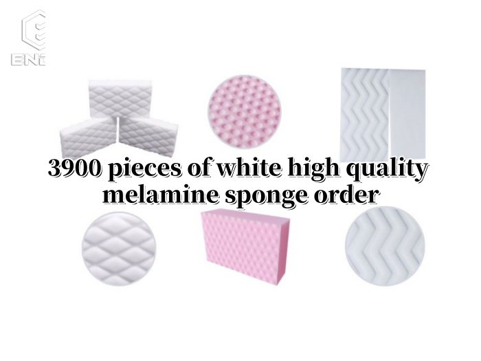 3900 штук белой высококачественной меламиновой губки от нашего китайского клиента будут запущены в производство.