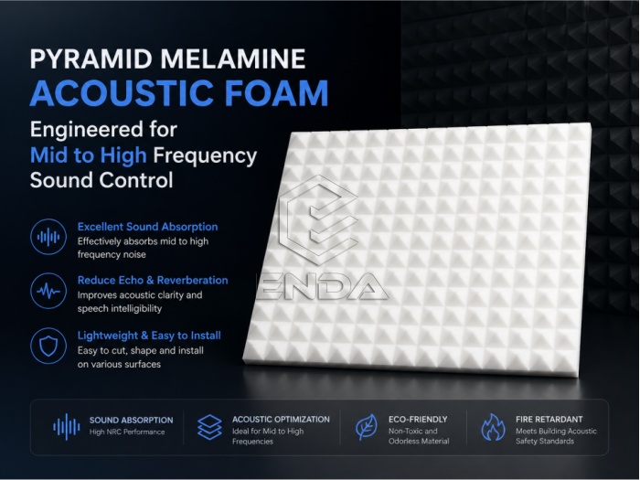 pyramid shape melamine acoustic foam