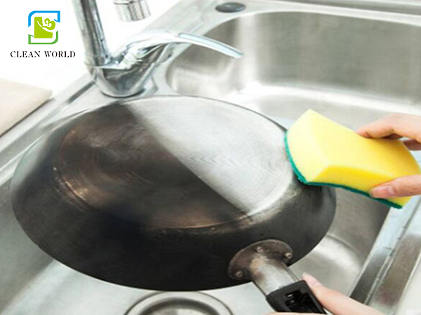 melamine foam with scouring pad for cleaning