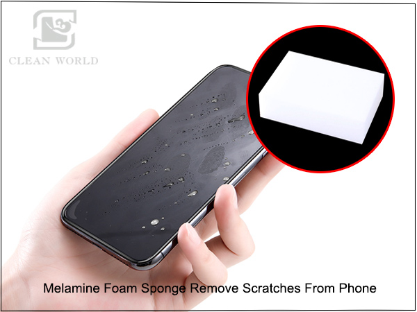 melamine foam sponge remove the scratches from the phone