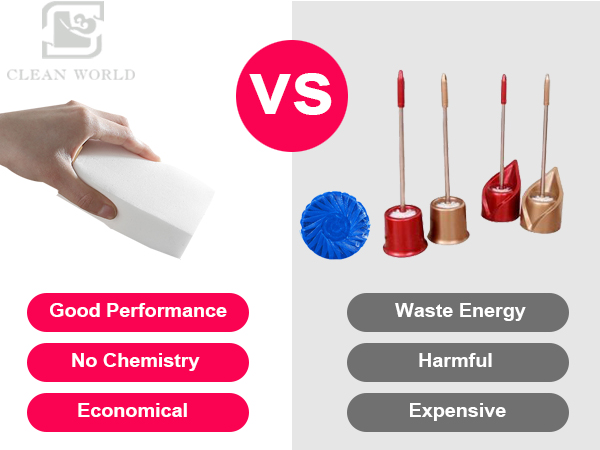 melamine foam toilet ring eraser vs other cleaners