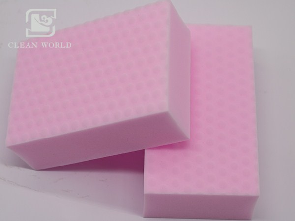 pink compressed melamine foam cleaner