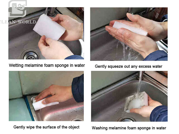 The using of melamine foam sponge