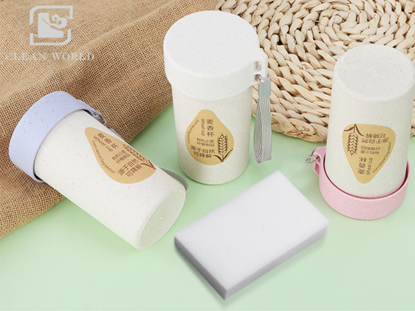 Melamine foam magic eraser for plastic cups cleaning