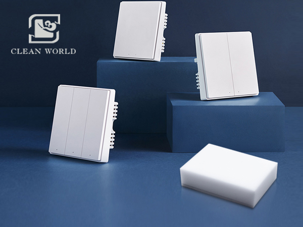 Melamine foam erasers for light switches cleaning