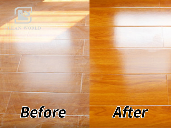 The effect of using a melamine sponge to clean the floor