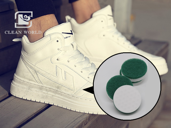tips for cleaning shoes with melamine foam sponge
